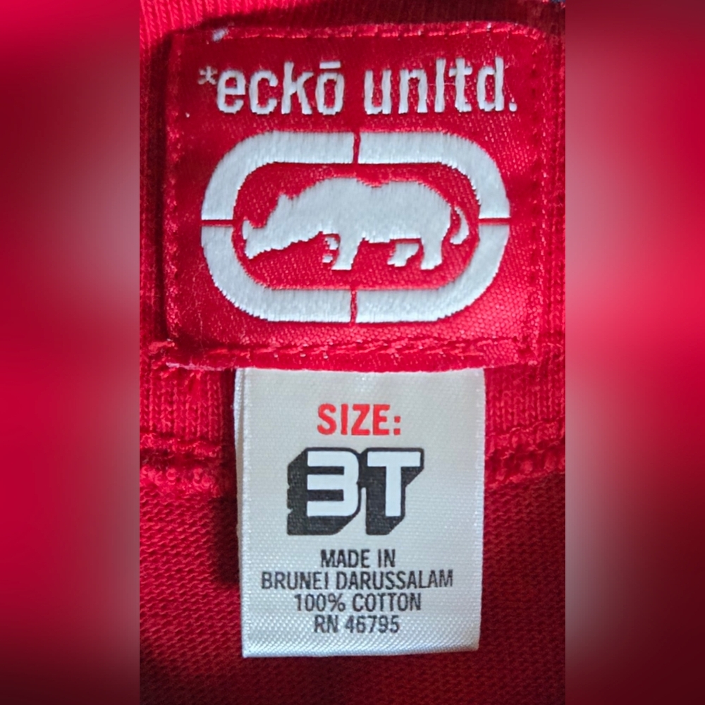 🎮NWOT; eckō unltd. Heavyweight T-shirt Unisex; Size 3T; 100% Cotton; Red - Picture 3 of 9